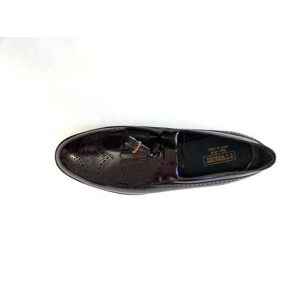 ET Wright Mens Leather Wing Tip Brogue Kiltie Tassel Loafers Burgundy US 9 D NIB main image 6